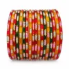 Multicolour Handmade Glass Bangles Set - 18Bangles - Thumbnail Image 2