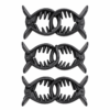 Black Hair Claw Clips - Pack of 6 - Thumbnail Image 3