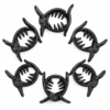 Black Hair Claw Clips - Pack of 6 - Thumbnail Image 2
