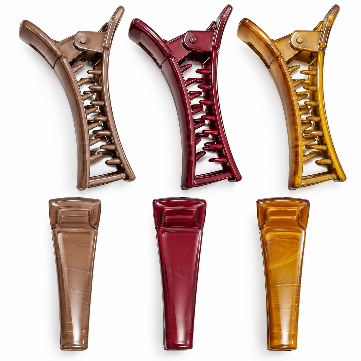 Hair Claw Clips - Pack of 3 Different Patterns - Image 2