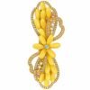 Yellow Crystal Hair Clip - Thumbnail Image 1