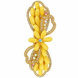 Yellow Crystal Hair Clip