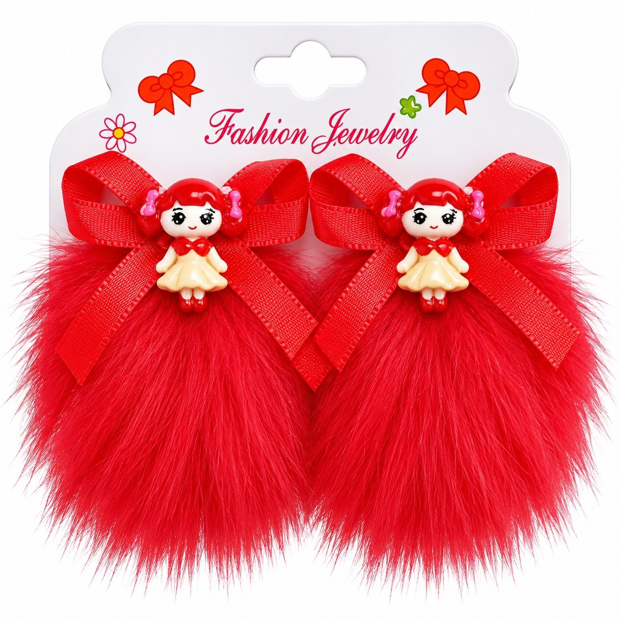 Baby Hair Clip Set for Girls 1 Pair - Adorable Bow and Flower Designs Hair Pin Soft, Lightweight, and Stylish - Image 3