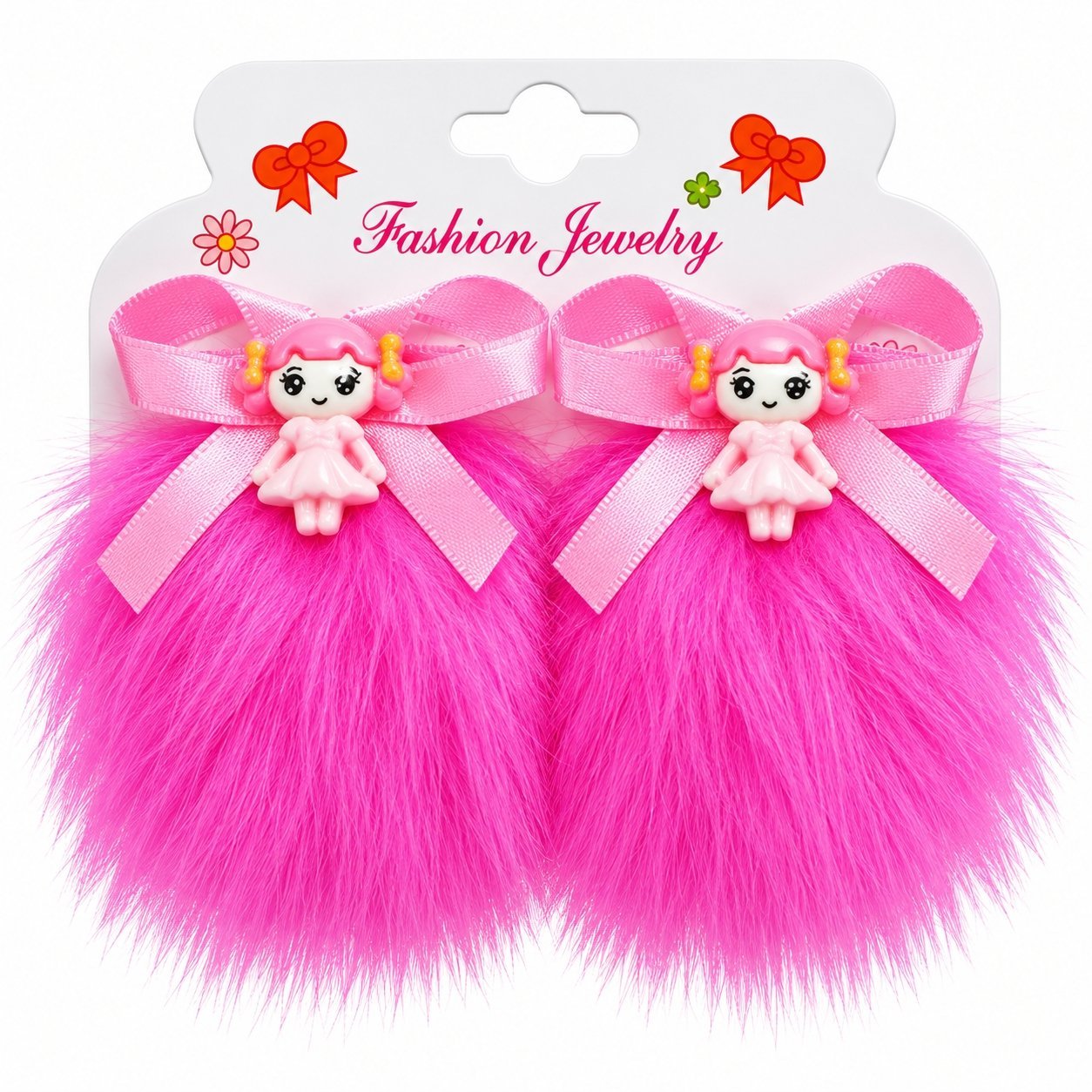 Baby Hair Clip Set for Girls 1 Pair - Adorable Bow and Flower Designs Hair Pin Soft, Lightweight, and Stylish - Image 5