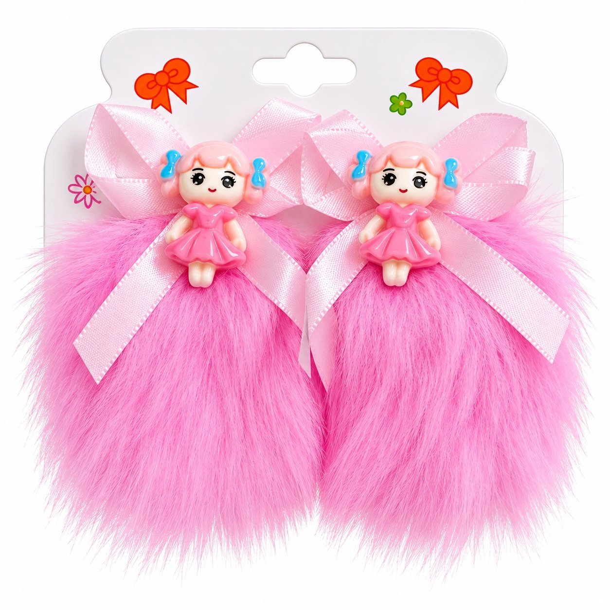 Baby Hair Clip Set for Girls 1 Pair - Adorable Bow and Flower Designs Hair Pin Soft, Lightweight, and Stylish - Image 7