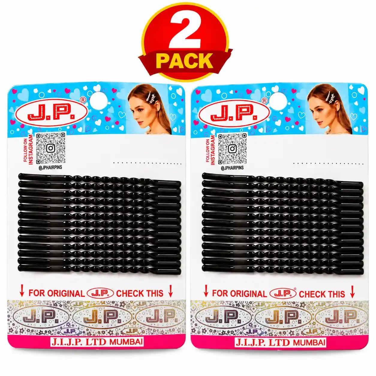 JP Original Hair Pin 24Pins (Pack of 2 Dozen Pins) - Image 1