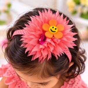 Sunflower Shaped Baby Hair Reeth - Red