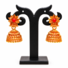 Golden Finish Stylish Earrings 3 Pack | 3 Designer Jimikki Kammal - Thumbnail Image 3