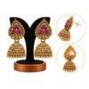 Traditional Earrings Pack of 3 | Attractive Jimikki Earrings 3 Designs Set - Thumbnail Image 5