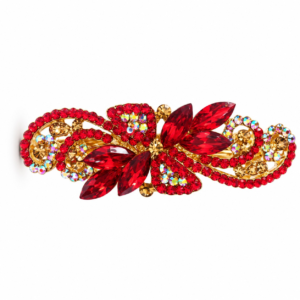 Red Stoned Hair Center Clip | Hair Clip for Girls