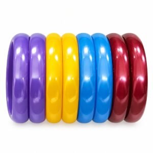 KM Fiber Bangles - Pack of 4 Pairs (8 Bangles) | Fancy Plastic Valayal for Ladies and Girls | FB01