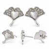 Elegant Heart Stone Floral Earrings for Women & Girls | Stylish Crystal Earrings - Thumbnail Image 3