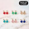 Multicoloured 6Pcs Earrings - Thumbnail Image 1