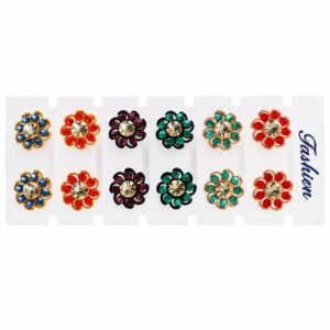 6 Pair Colour Earring Stud