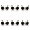 Black Stud Type Earrings Pair Of 6 - Thumbnail Image 1