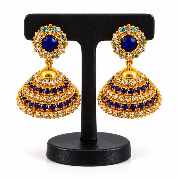 Blue Jimikki Earrings 1Pcs - Image 1