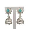 Silver Toned Earring - Jimikki Kammal| Sky Blue - Thumbnail Image 1