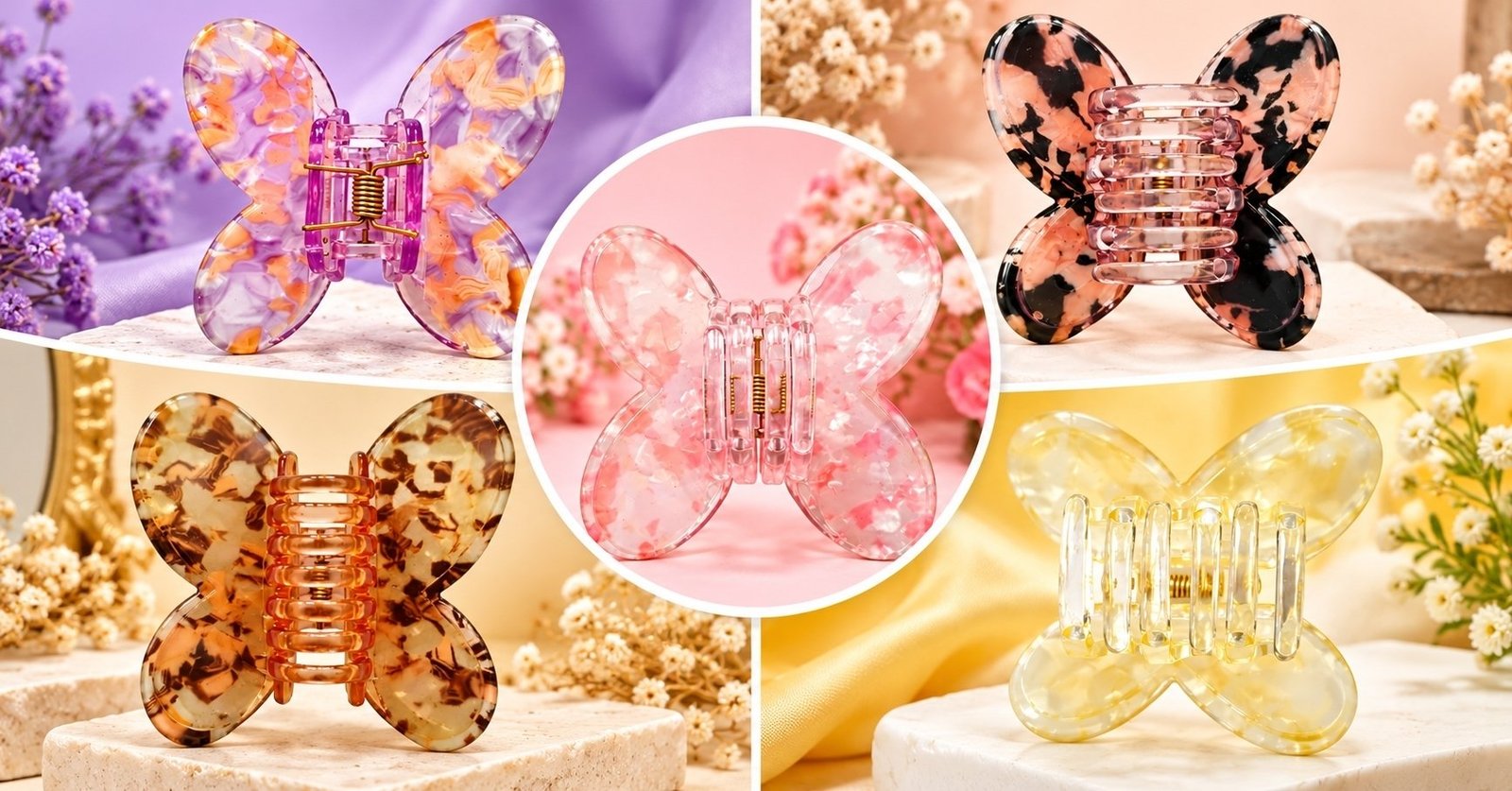 High Quality Sturdy Butterfly Hair Claw Clips for Women & Girls - 1Pcs - Image 2