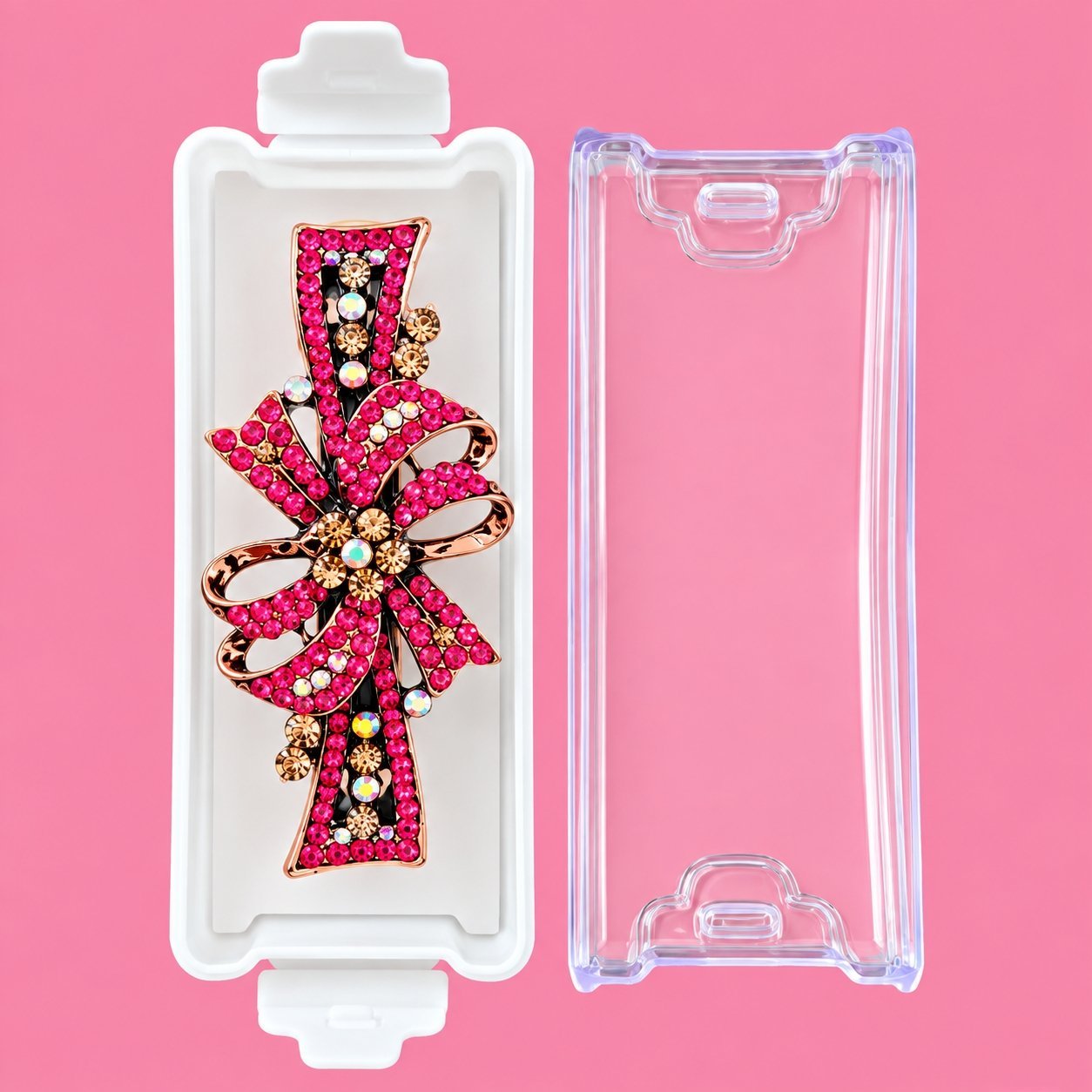 JP Hair Clips For Women Alloy Rhinestone Hair Pins For Women And Girls Stylish Latest Flare Clips - Image 1