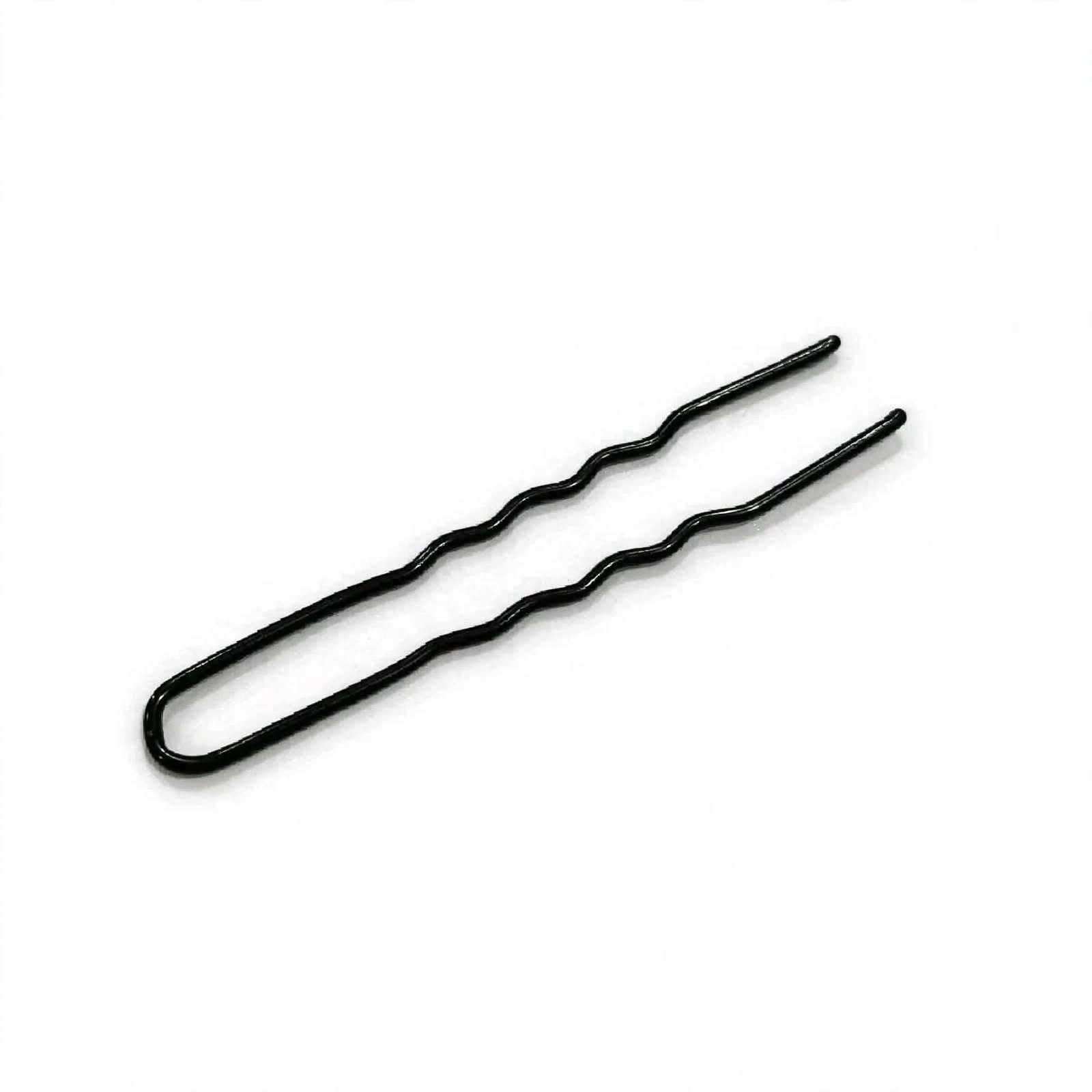 Black Metal U-Pins | Juda Pin | Jura Pin | Bun Hair Pin for Women & Girls | 5.5cm U-Shape Secure Hair Pins for Juda & Hairstyling - 30 Pcs - Image 2