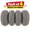 Pack of 4 Metal Scrubber - Thumbnail Image 1