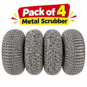 Pack of 4 Metal Scrubber