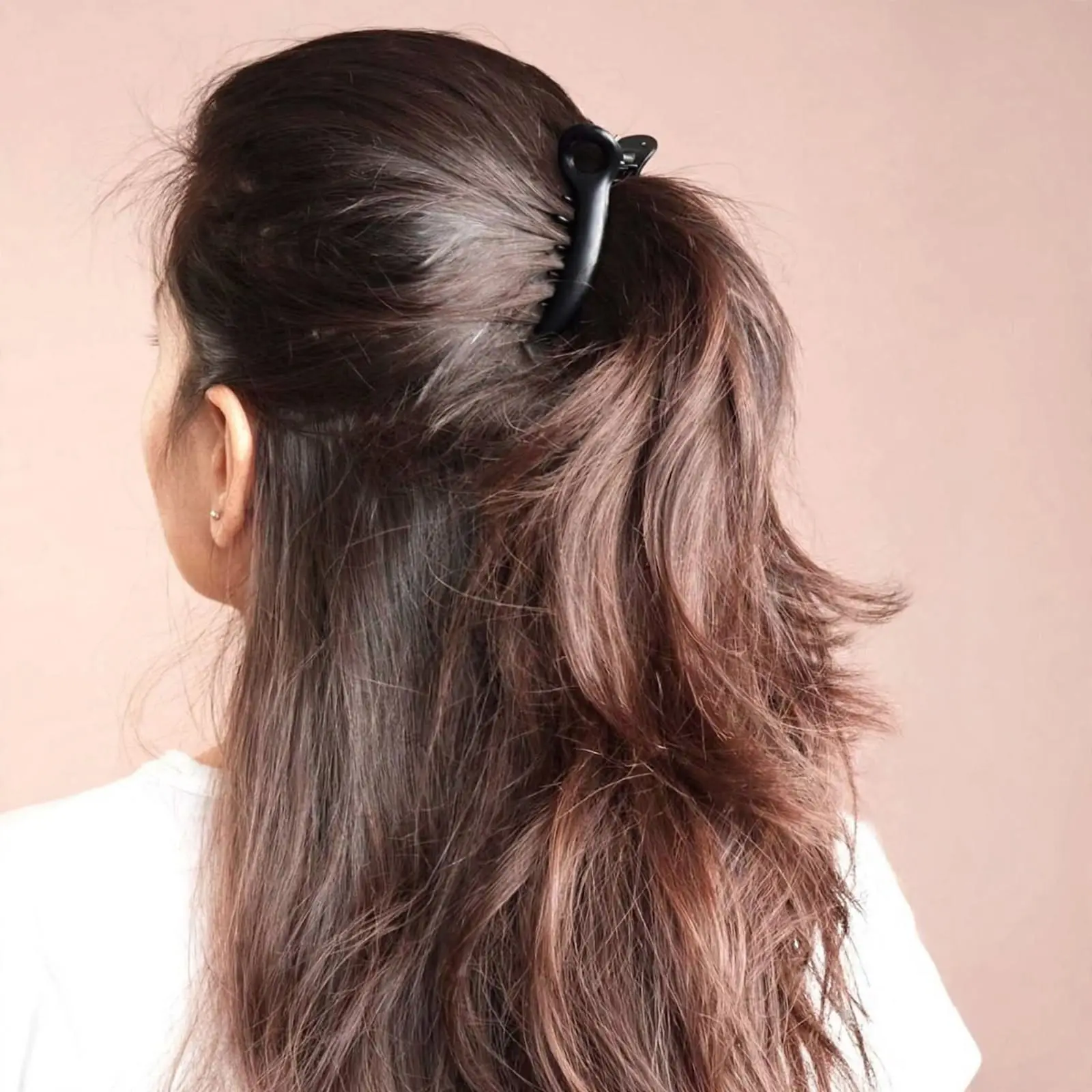 Black Banana Hair Clips for Women & Girls - Matte Finish Fishtail Banana Clutcher for Thick Hair - Pack of 3 - Image 5