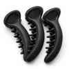 Black Banana Hair Clips for Women & Girls - Matte Finish Fishtail Banana Clutcher for Thick Hair - Pack of 3 - Thumbnail Image 4