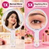 Makeup Mirror| Double Sided upto 10X Magnified Hand Makeup Mirror - Thumbnail Image 3