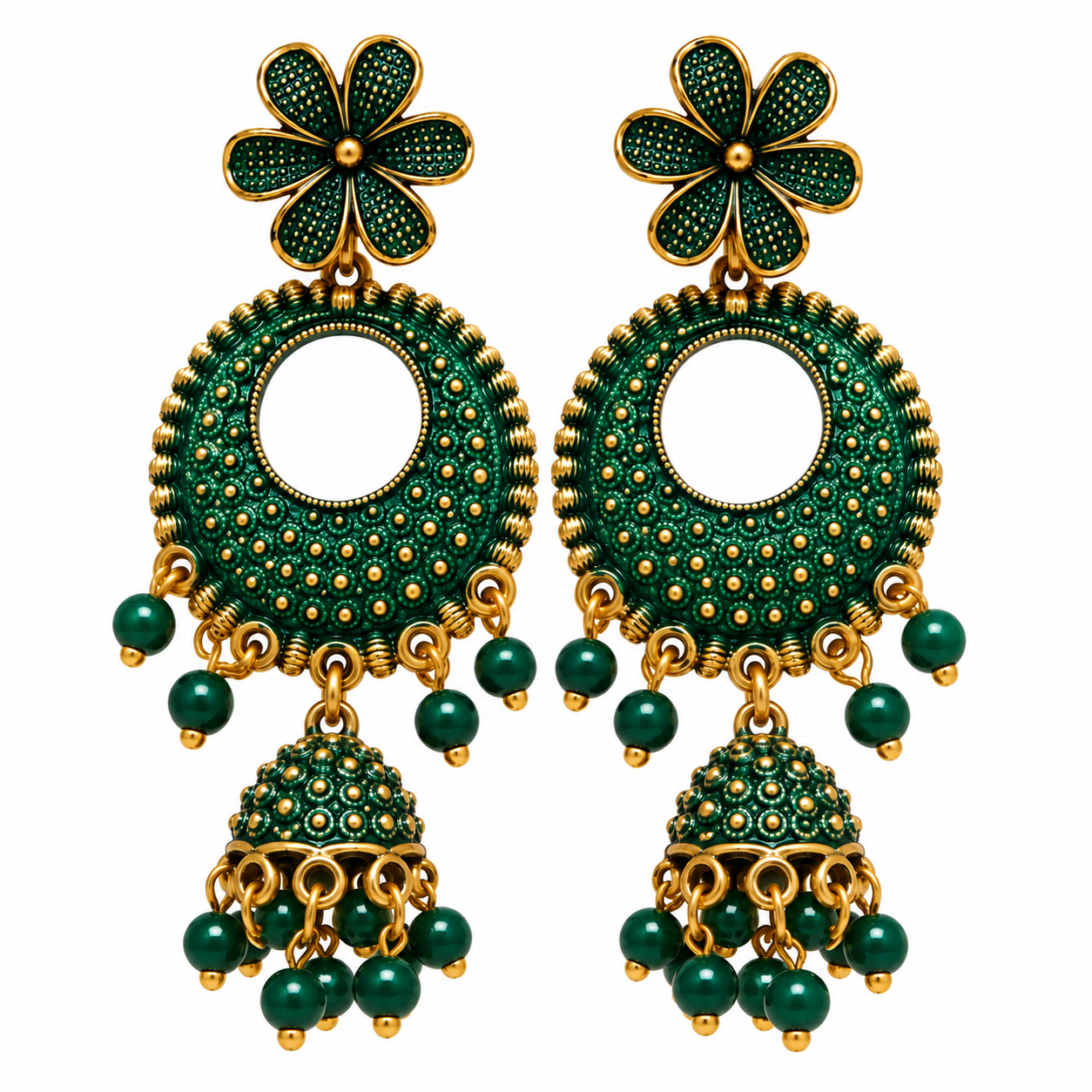 Jimikki Earrings - Desiner Jhumka (1Pair) | ER016 - Image 6