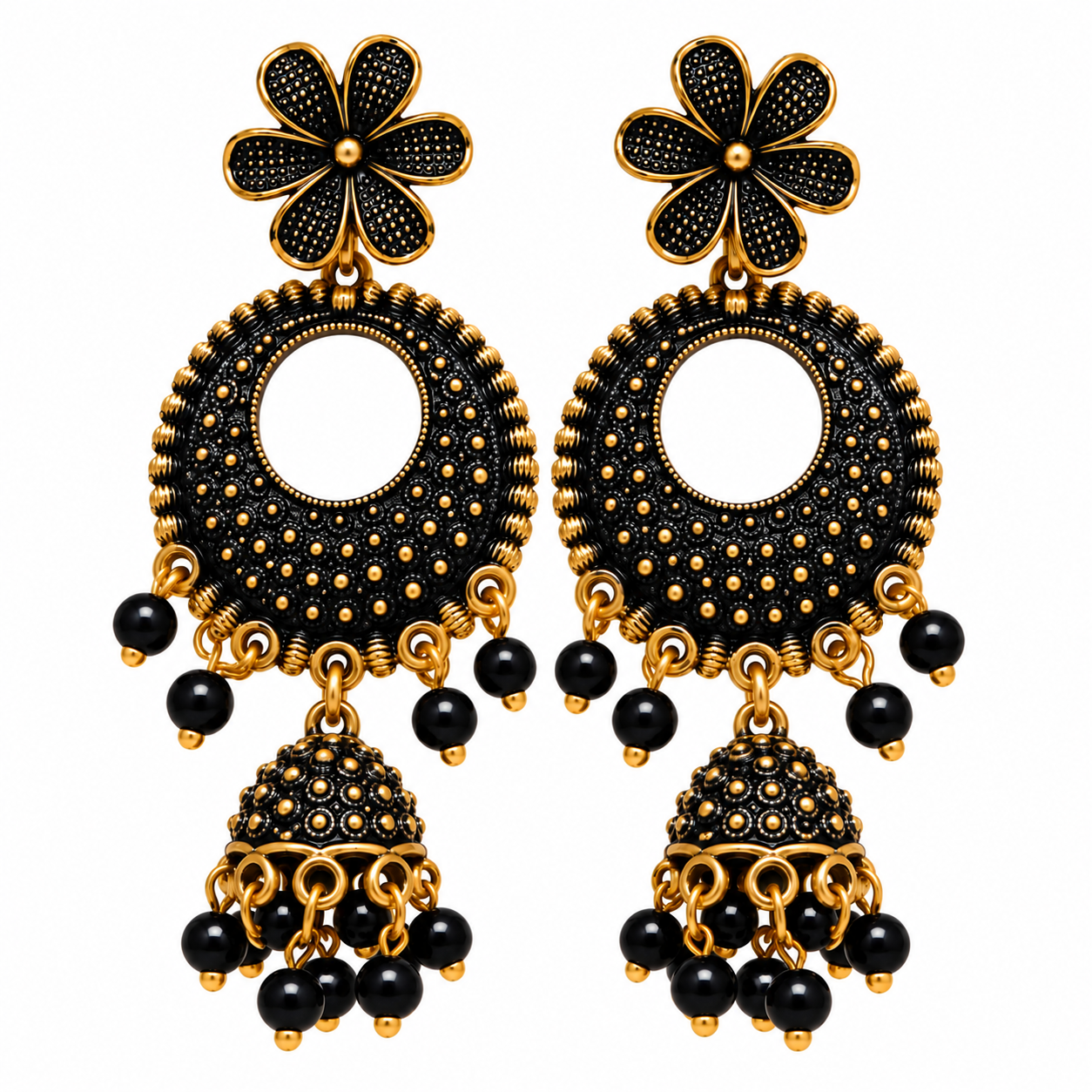 Jimikki Earrings - Desiner Jhumka (1Pair) | ER016 - Image 4