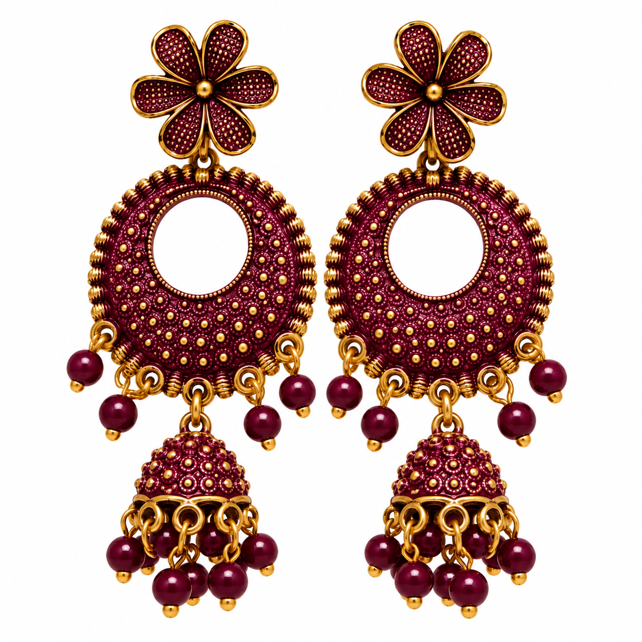 Jimikki Earrings - Desiner Jhumka (1Pair) | ER016 - Image 5