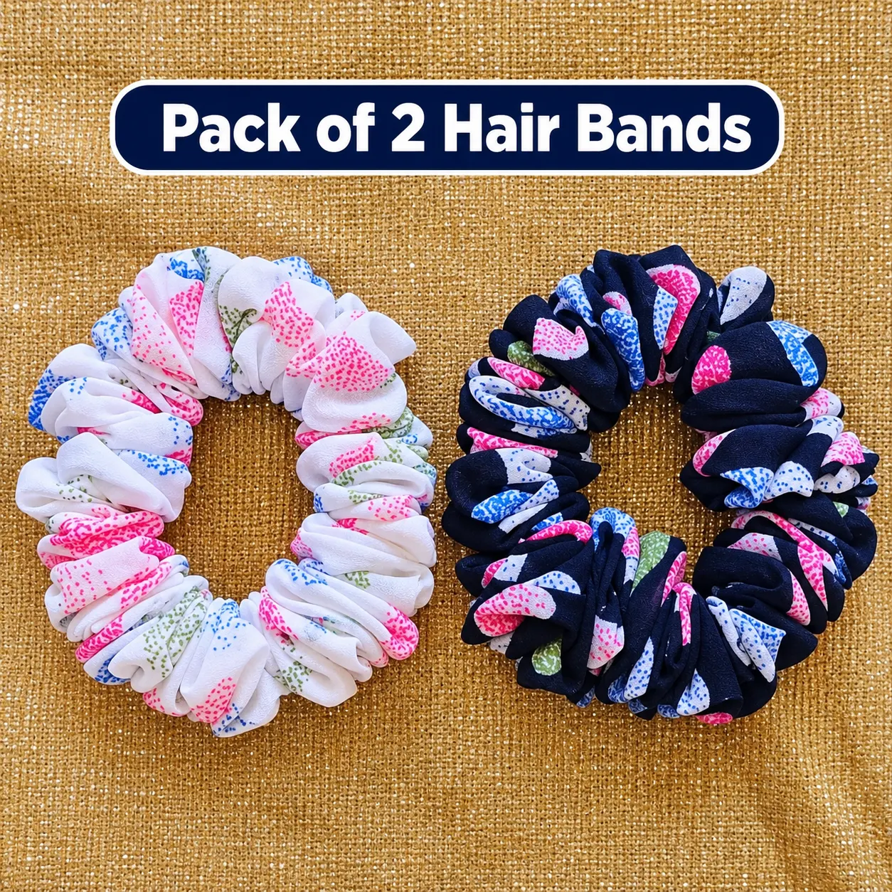 Floral Pattern Hair Band - Pack of 2 Pcs - Image 1