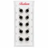 Black Stud Type Earrings Pair Of 6 - Thumbnail Image 2