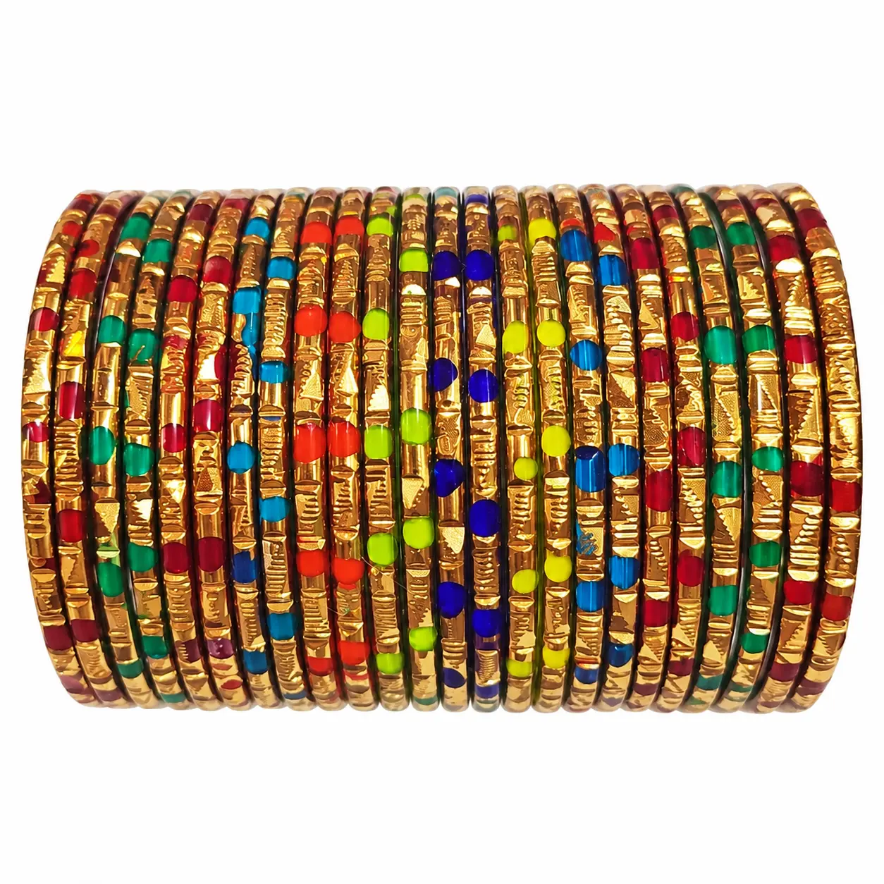 Valaikappu Valayal| Baby Shower Glass Bangles for Women 24 Bangles Set - Image 1
